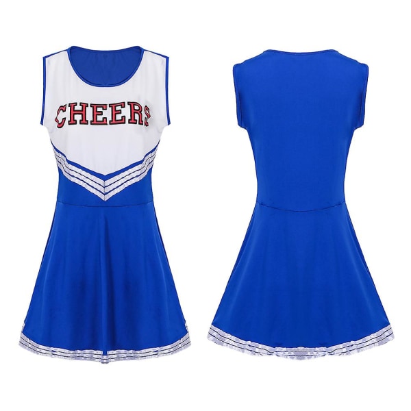 Cheerleading-uniformer i plusstorlek för kvinnor med pom poms Purple S
