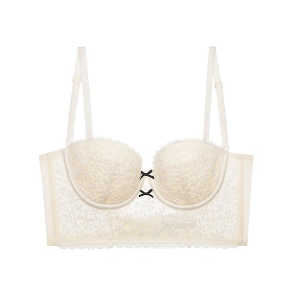 Låg rygg BH Djup V-hals Sexig Spets Rygglös Bralette Black 85B