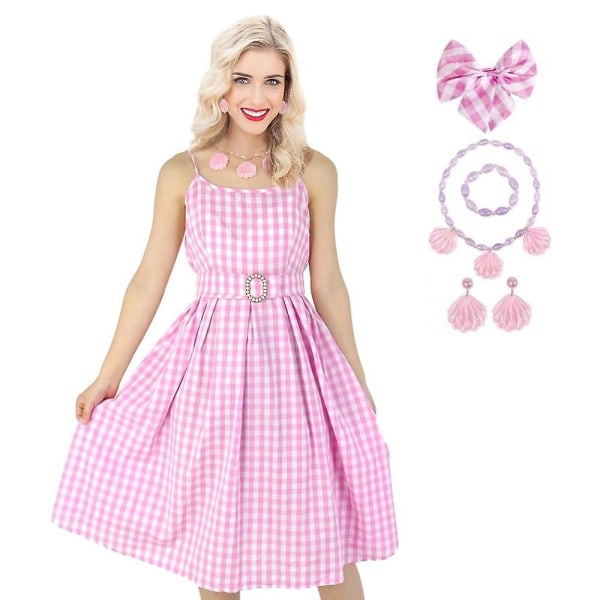 2023 film Barbie Rosa prinsessklänning Vuxna tjejer Halloween Robbie Cosplay kostym 110