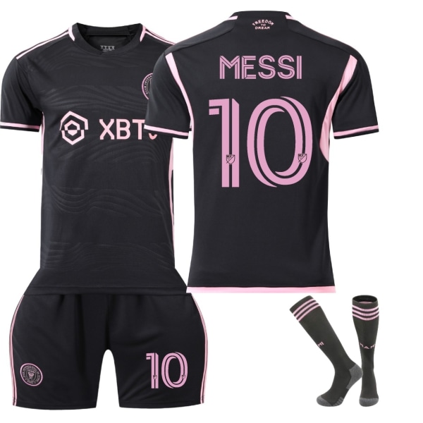 Miami Messi nr 10 fotbollströja T-shirt Vuxna och barn Sportkläder Set 16