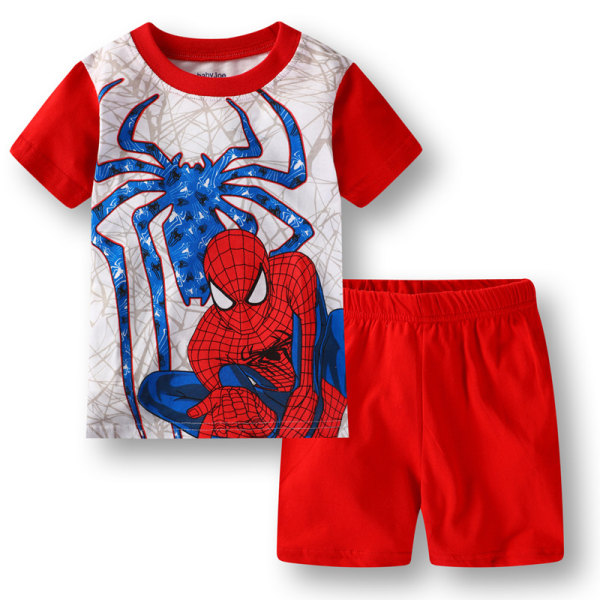 barn Pojke Flicka Superhjälte Kortärmad T-shirt Set Summer Outfit 95 cm