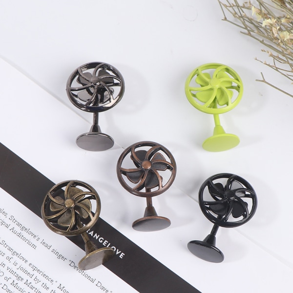 Högkvalitativt Dollhouse Miniature Fan Doll Accessories Möbler A1：Brass