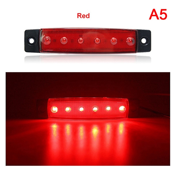 12V 6 SMD LED bilbuss lastbil släpvagn sidomarkeringsindikator A3