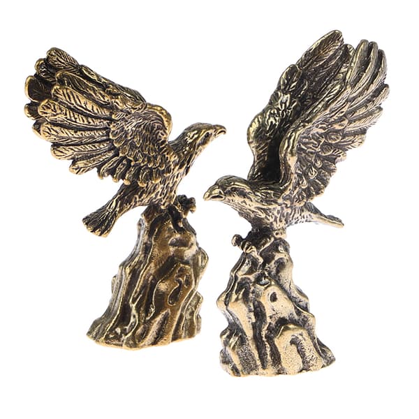 1st antik kopparörnstaty små prydnadsföremål djurfigurer