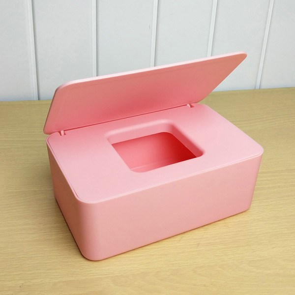 Dammtät våtservetter Förvaringsbox med lock Tissue Storage Box Pink