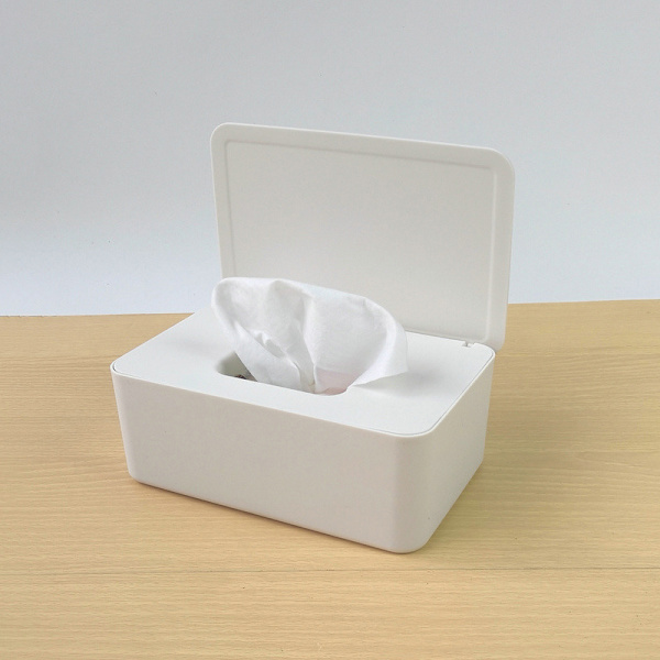 Dammtät våtservetter Förvaringsbox med lock Tissue Storage Box White