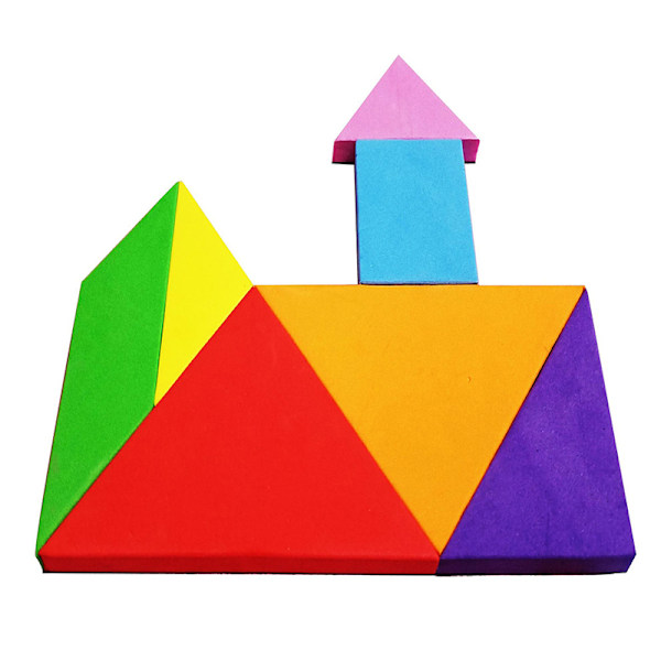 Magnetisk pussel Tangram Game Learning Pedagogisk ritbräda 1pc