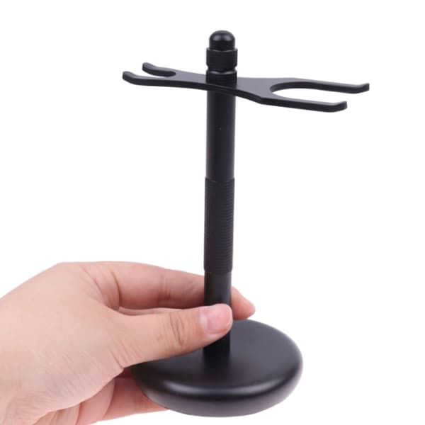 Män Stål Säkerhet Razor Stand Dubbelkant Razor Art Holder Silver
