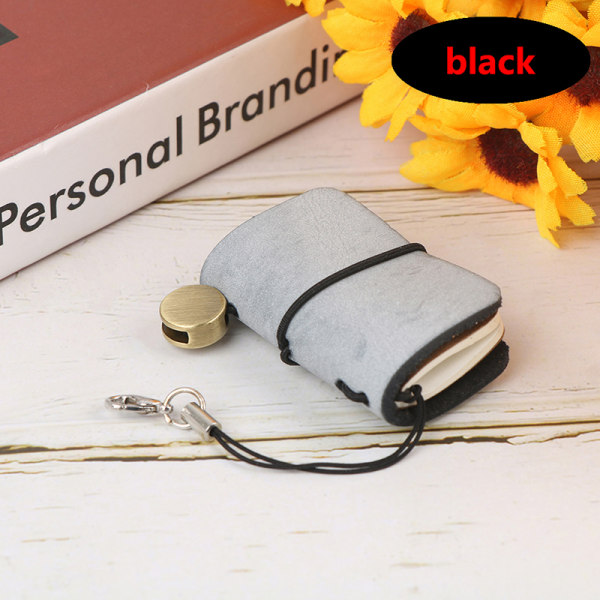 Mini Portable Notebook Core Travel Journal Booklet 4,6*2,8cm black