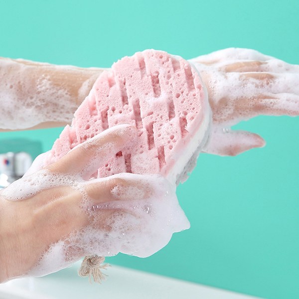 Bath Shower Skin Clea Foam Moisturizing Scrubber Green&Gray