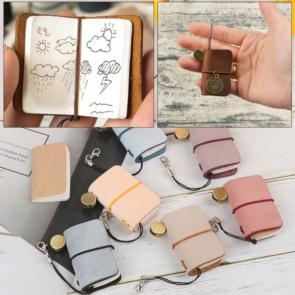 Mini Portable Notebook Core Travel Journal Booklet 4,6*2,8cm primary color