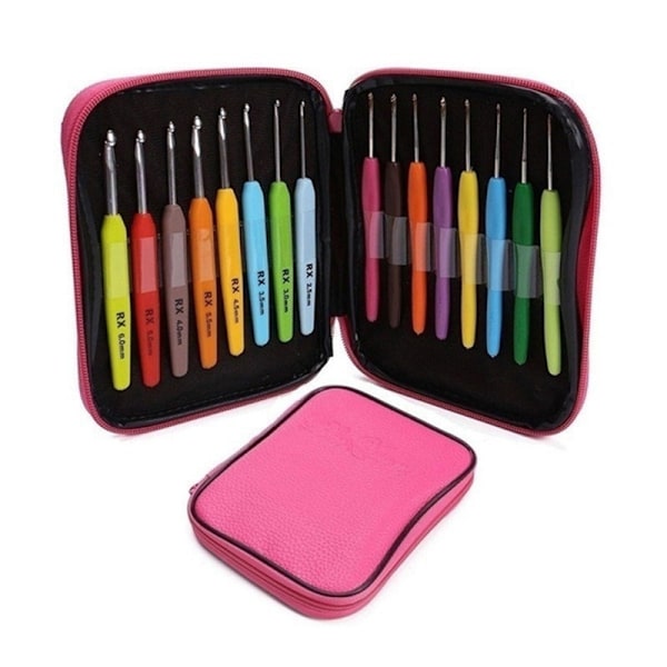 8st färgade virknålar Garnstickning s Set Tool Kit 8pcs-without box