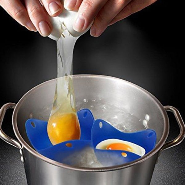 Silikon Egg Poacher Poching Pods Pan Non Stick Egg Baking Cup 8 pcs