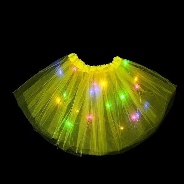 Girl Butterfly Light Up Tutu LED-kjol Glow Flower Party Red