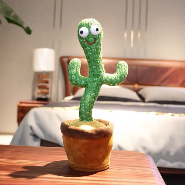 Cactus Plyschleksaker Elektronisk dans Cactus Singing And Dancing Battery（No light）