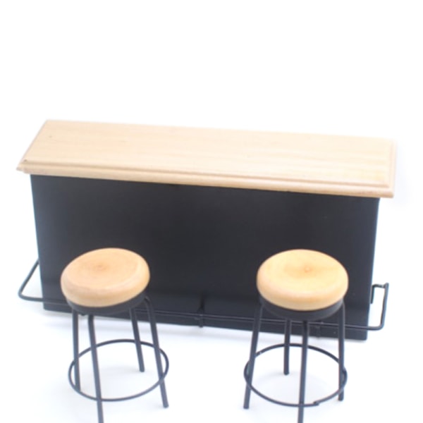 1 set miniatyr dockhus bardisk mini vinflaska champagn One Size