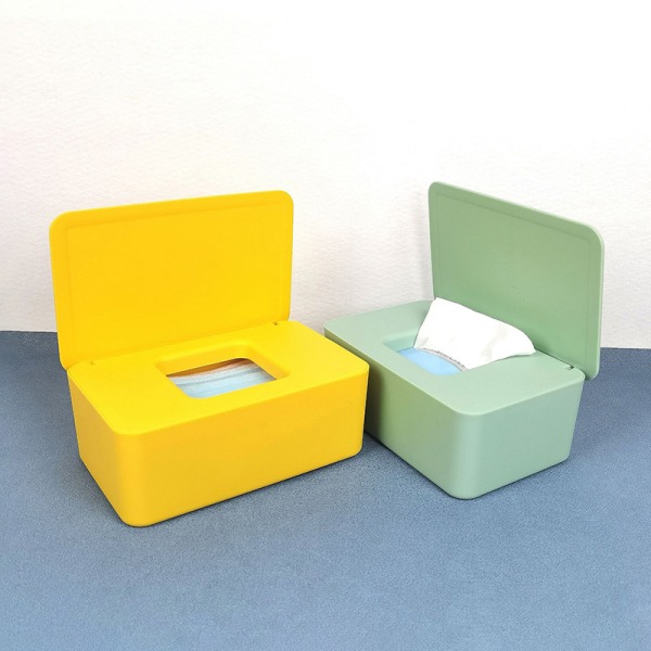 Dammtät våtservetter Förvaringsbox med lock Tissue Storage Box White