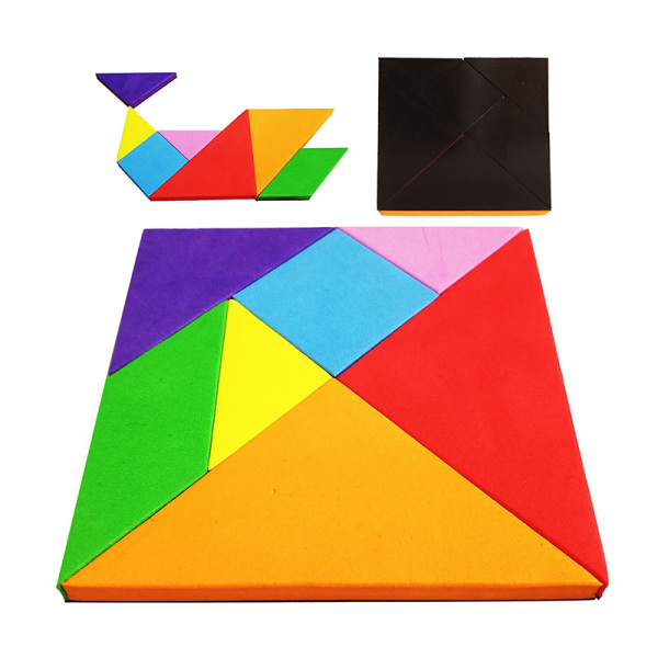 Magnetisk pussel Tangram Game Learning Pedagogisk ritbräda 1pc