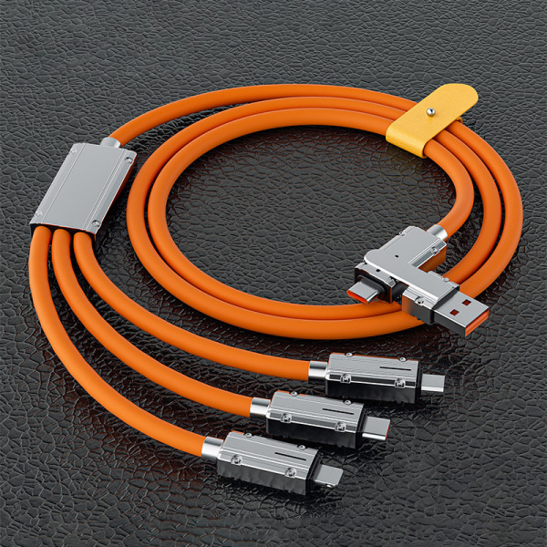 USB A till USB C-kabel 90 graders supersnabb laddning Deta-kabel Orange