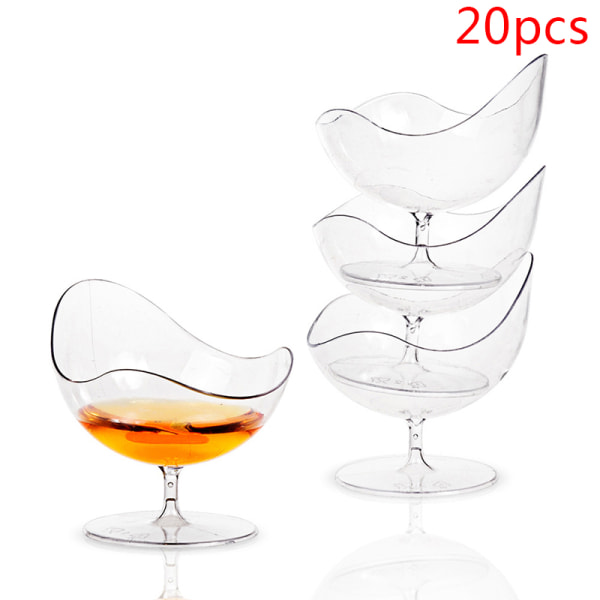 20ST 50ml Serviskoppar Party Transparenta Cocktailkoppar 20pcs