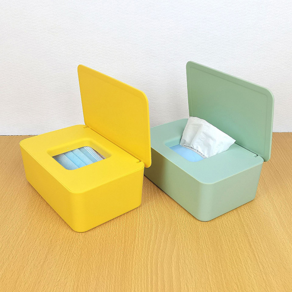 Dammtät våtservetter Förvaringsbox med lock Tissue Storage Box Gray