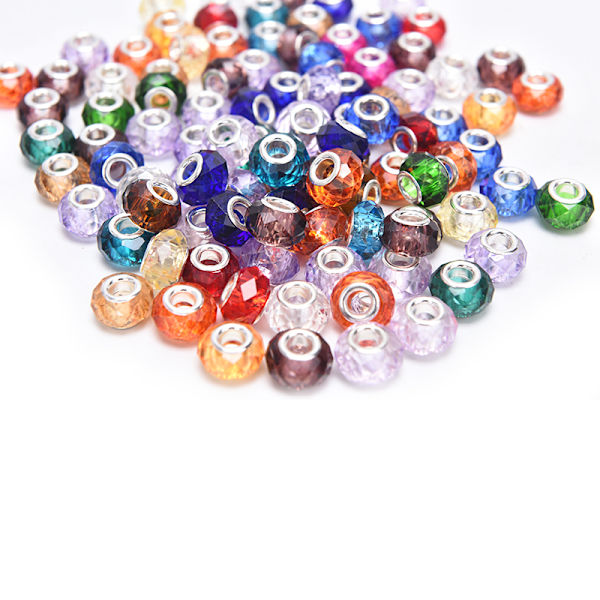 Murano Glass Charm Spacer Crystal Pärlor för armband Mixed Cha random 30pcs