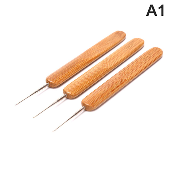 rofeesional Dreadlock Crochet Bamboo Handtag Krok A1