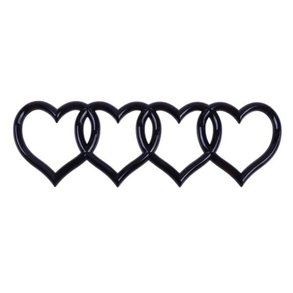 Love Heart Logo Bakre Trunk Tail Etikett Bildekal matte black