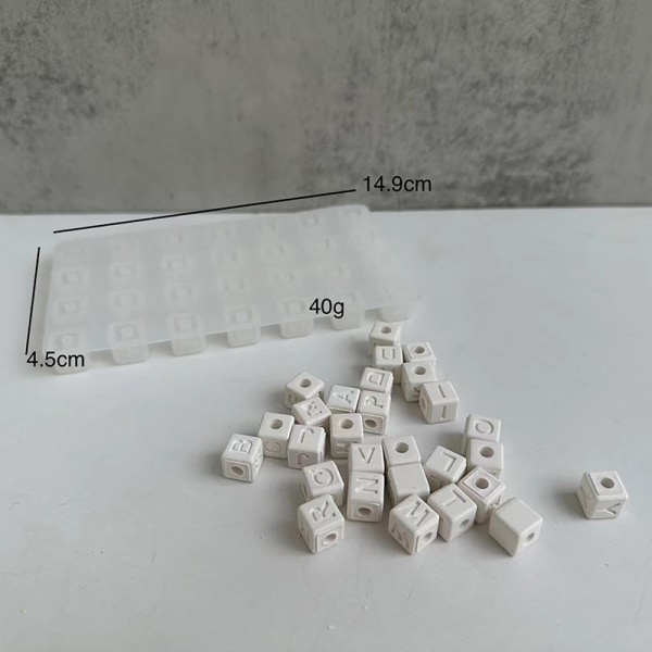 Letter Square Beads Form alfabetarmband