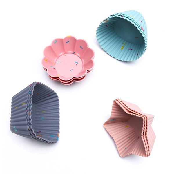 12 st Silikon form Cupcake bakning DIY tårta verktyg