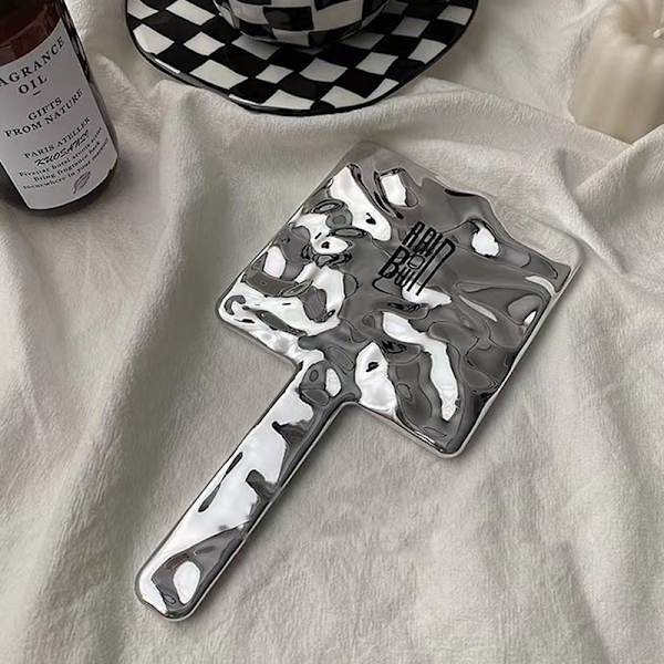 1st Handhållen sminkspegel Skönhetsspegel Hemskönhetsverktyg Black