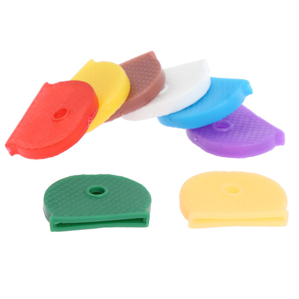 10st Blandade färger Gummi Soft Key Lås Nycklar Cap Key Covers