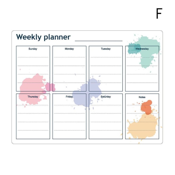 Magnetic Weekly Planner Board Kylskåp Anslagstavla för anteckningar TYPE 6