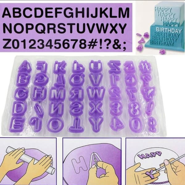 40st molds av plast alfabet onesize