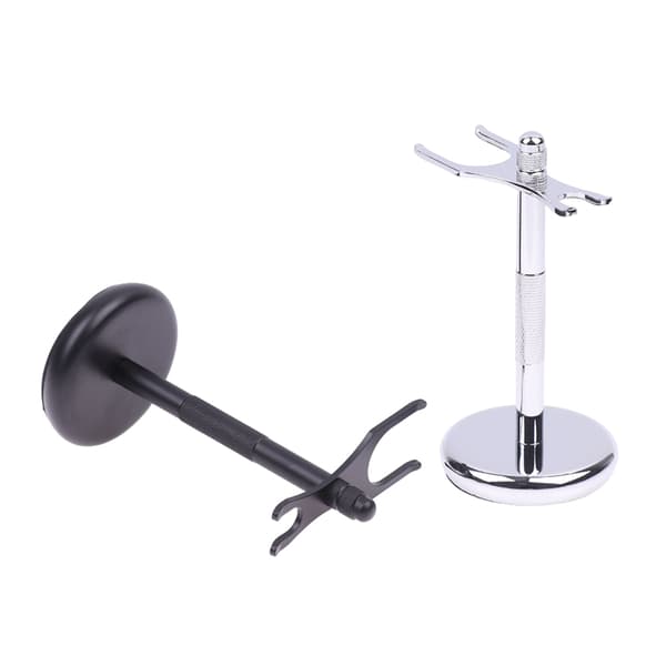Män Stål Säkerhet Razor Stand Dubbelkant Razor Art Holder Black