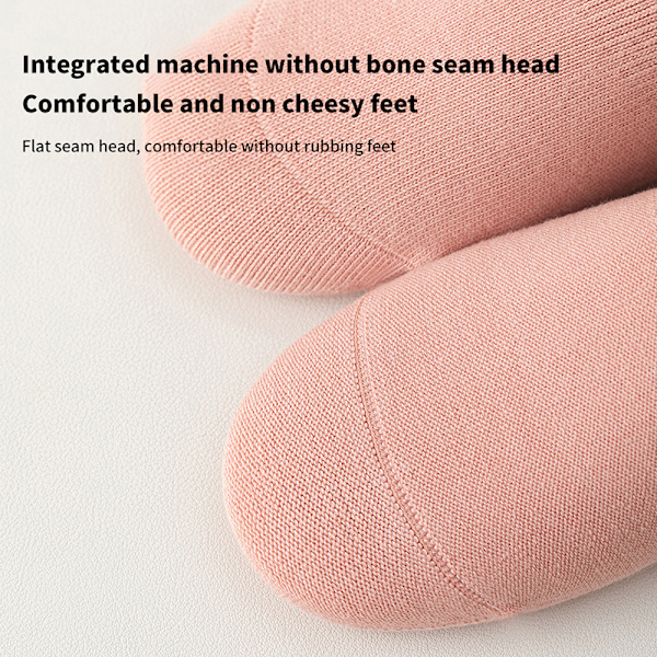 1Par Dam Anti-Slip Sock Yoga Sock Bomull Andas Kort El Gray