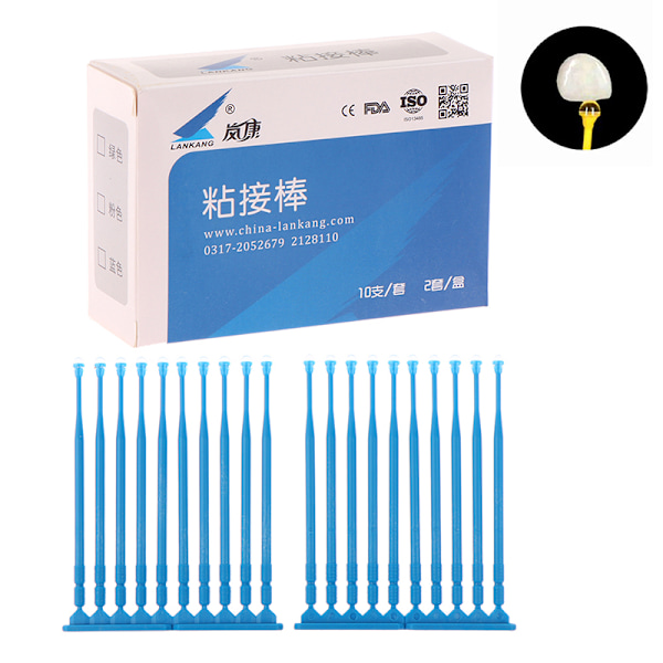 20 st Dental Applicator Sticks Adhesive för tandkronfaner