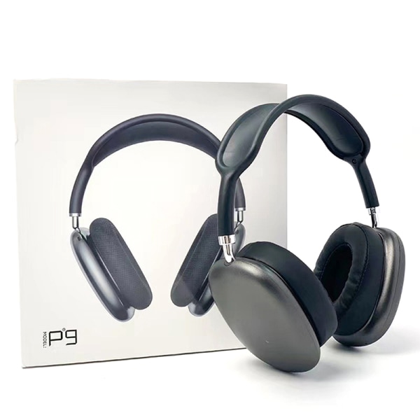 P9-Max TWS Bluetooth -hörlurar Trådlösa huvudmonterade hörlurar Black