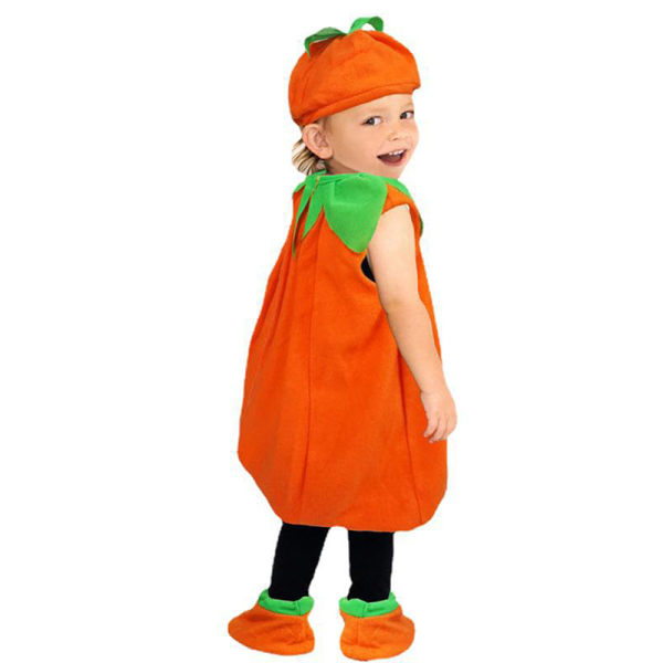 1Set Halloween kostym Baby pumpa Bodysuit Jumpsuit Outfit 100CM