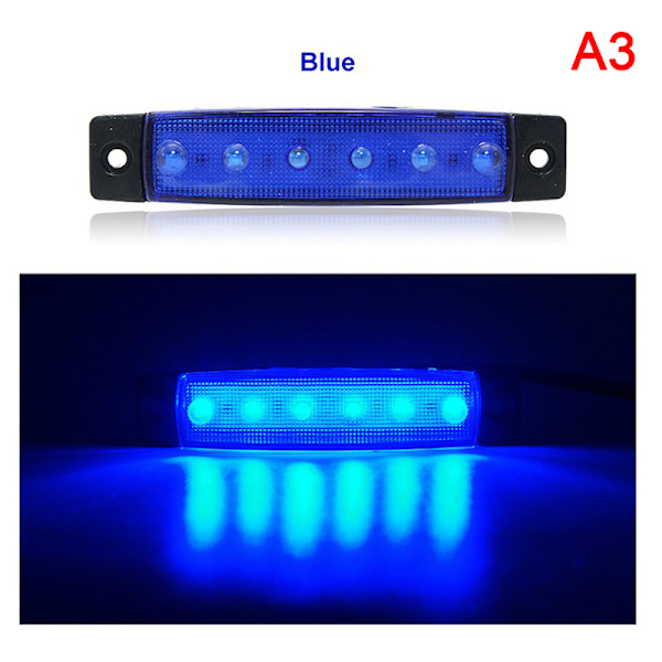 12V 6 SMD LED bilbuss lastbil släpvagn sidomarkeringsindikator A3