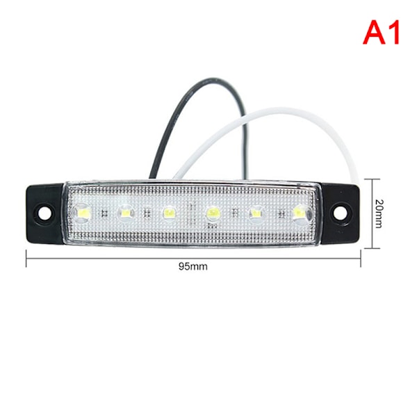 12V 6 SMD LED bilbuss lastbil släpvagn sidomarkeringsindikator A1