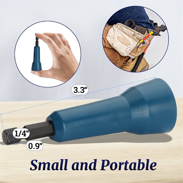 Wire Twist Tool Spin Wire Twister Connector Sockel för borr Blue