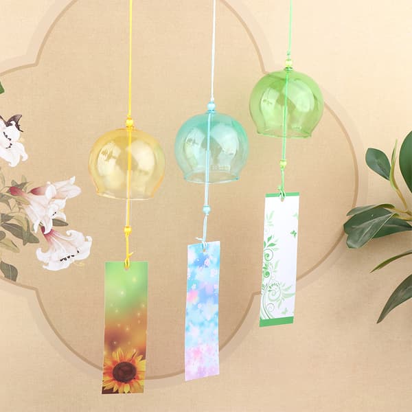 Wind Bells Nya handgjorda glas Wind Chime Present Heminredning Red