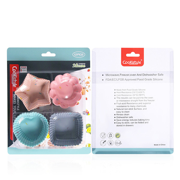 12 st Silikon form Cupcake bakning DIY tårta verktyg