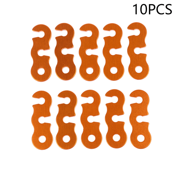 10 st campingtält lina rep Spänne Spännare Fästsats Orange 10 PCS