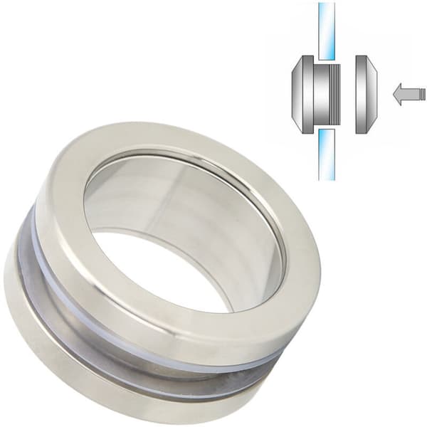 Round Stainless Steel Handle, Built-in Bathroom Glass, Hollow Pull Knob, Sliding Door Handle.