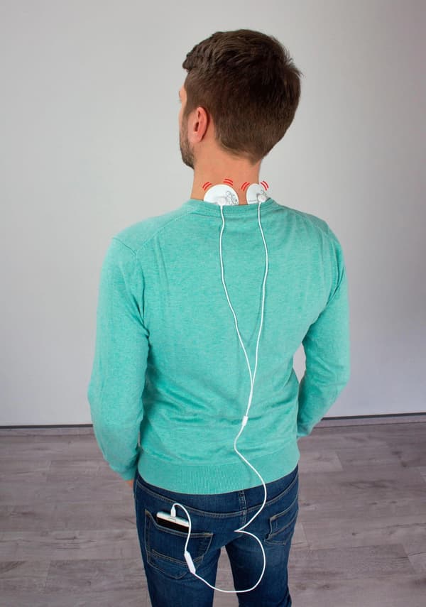 #EMS-enhet Smart Massasjeapparat med 2 puter bærbar massasje#