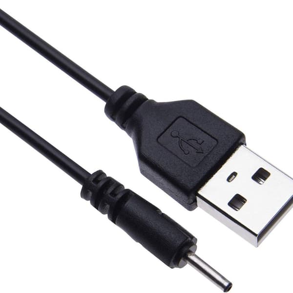 USB to DC 2.0mm Cable, Earbud USB DC Charging Adapter, USB 2.0 Two-Pack