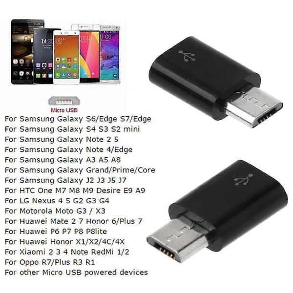 Micro USB til Type C USB3.1 Adapter Opladningskonverter Adapter til Mobiltelefon