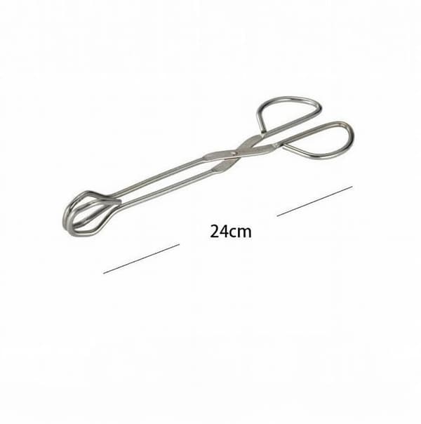 Køkken- og bordtang, grilltang, rustfrit stål, længde: 24 cm, sølv